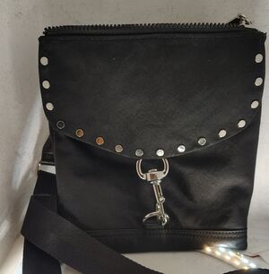 Rebecca Minkoff Black Crossbody Bag with Silver Studs